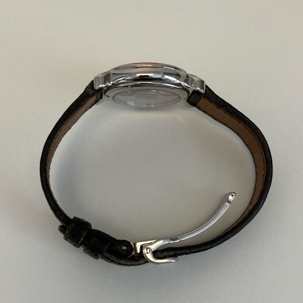 HERMES Kepler Authentic Auto Women Watch. Silver dial & Green Leather band. - Picture 9 of 16